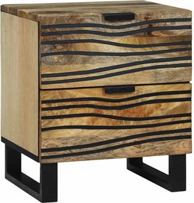 vidaXL Κομοδίνο 2 pcs Φυσικό 40 x 33 x 46 εκ. Επεξεργασμένο Ξύλο