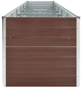 vidaXL Ζαρντινιέρα Υπερυψωμένη Καφέ 480x80x77 εκ. Γαλβαν. Χάλυβας