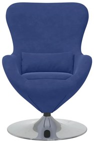 vidaXL Κάθισμα-αυγό Μπλε Αστυνομίας Βελούδο