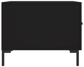 Τραπεζάκι Σαλονιού Μαύρο 50x50x40 εκ. από Επεξεργασμένο Ξύλο - Μαύρο