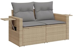 vidaXL Σαλόνι Κήπου Σετ 7 τεμ. Μπεζ Συνθετικό Ρατάν με Μαξιλάρια