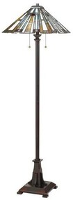 Επιδαπέδιο Φωτιστικό 2xE27 Μπρονζέ  Tiffany  Maybeck QZ-MAYBECK-FL Elstead Lighting-QZ-MAYBECK-FL-Μπρονζέ QZ-MAYBECK-FL