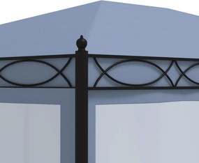 vidaXL Κιόσκι με Σήτες Ανθρακί 3 x 4 μ. Ατσάλινο