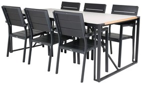 Σετ Τραπέζι και καρέκλες Dallas 3015, Spraystone, Μέταλλο, Ξύλο: Ξύλο Teak | Epipla1.gr