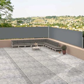 vidaXL Διαχωριστικό Βεράντας Συρόμενο Ανθρακί 117 x 1200 εκ.