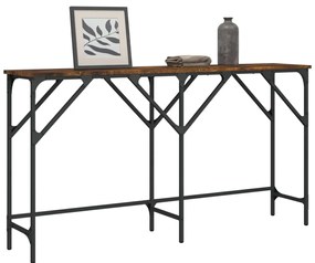 vidaXL Τραπέζι Κονσόλα Καπνιστή Δρυς 140 x 29 x 75 εκ. Επεξεργ. Ξύλο