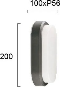 Απλίκα LED Εξωτερικού Χώρου Viokef Tinos Anthracite 4171601
