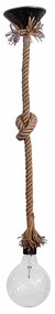 Φωτιστικό Οροφής Μονόφωτο Ε/27Κ 31-0180 Brown Rope