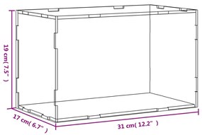 vidaXL Κουτί Βιτρίνα Διάφανο 31 x 17 x 19 εκ. Ακρυλικό