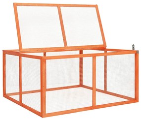 vidaXL Κλουβί Κουνελιών 124 x 120 x 60 εκ. από Μασίφ Ξύλο Ελάτης