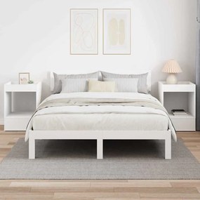 vidaXL End Table 2 pcs Λευκό 40 x 40 x 56 εκ. Επεξεργασμένο ξύλο