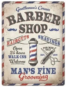 Μεταλλική πινακίδα Barber Shop