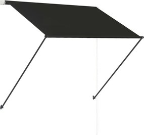 vidaXL Τέντα Συρόμενη με LED Ανθρακί 100 x 150 εκ.