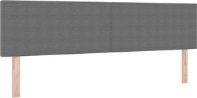 vidaXL LED Κρεβάτι με βάθρο Ανοιχτό Γκρι και Λευκό 180 x 200 cm