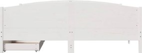vidaXL Σκελετός Κρεβ. Χωρίς Στρώμα Λευκό 180x200 εκ Μασίφ Πεύκο