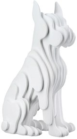 Figure Dog Synthetic Resin White 8X12X22Cm 8X12X22Cm