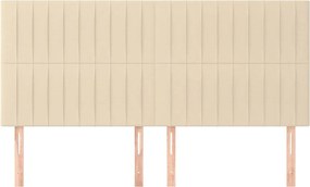 vidaXL Κεφαλάρι Κρεμ 160x5x118/128 εκ. Ύφασμα