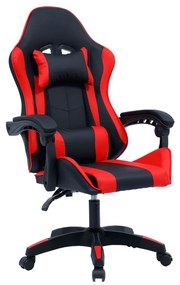 Intrahome Καρέκλα γραφείου gaming William Intrahome PU μαύρο-κόκκινο | SKU: INTRAPA-386111123