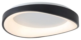 Πλαφονιέρα Οροφής Ø45cm Led 72w 3CCT Dimmable Μαύρο Μέταλλο &amp; Ακρυλικό Inlight 42033-Black