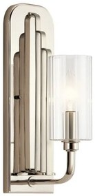 Απλίκα Φωτιστικό Τοίχου 1xE14 Kimrose Quintiesse Elstead Lighting QN-KIMROSE1-PN Νίκελ Ματ