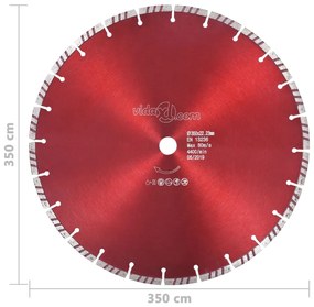 vidaXL Διαμαντόδισκος Κοπής Turbo 350 χιλ. Ατσάλινος