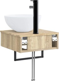 vidaXL Νιπτήρας Τοίχου Sonoma Δρυς 40 x 41 x 40,5 εκ