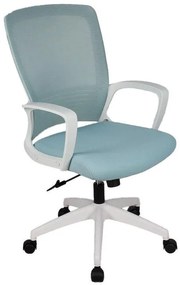 Καρέκλα Γραφείου με Ανάκλιση Rhea White/l.blue Lamtech