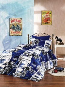 Παπλωματοθήκη Polycotton Μονή 160x240εκ. Motocross 289 Blue DimCol