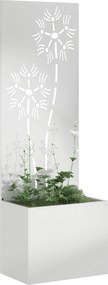 vidaXL Οθόνη Ιδιωτικότητας Κήπου Floral Ασημί 50 x 150 cm