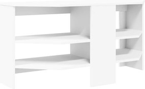 vidaXL ΓωνιακήΒάσηΤηλεόρασης Λευκό 102 x 40,5 x 45 εκ