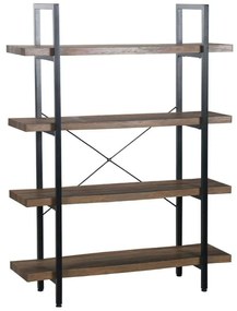 Βιβλιοθήκη Brick-Urban 24-0604 105x32x140cm Walnut-Black