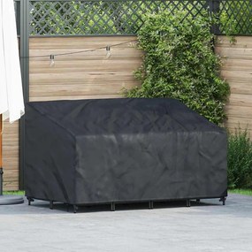 vidaXL Κάλυμμα Παγκάκι Κήπου Μαύρο 160 x 100 x 61 / 89 εκ Ύφασμα 600D
