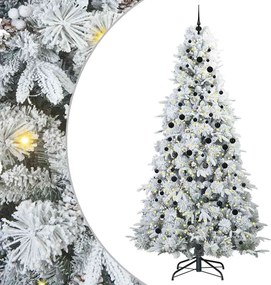 vidaXL Τεχνητό Χριστουγεννιάτικο Δέντρο με Άξονα με βάση Λευκό 240 cm