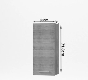 Alina Κάτω ντουλάπι 30x44,5x85εκ Σονόμα-Μόκκα SO-AD30