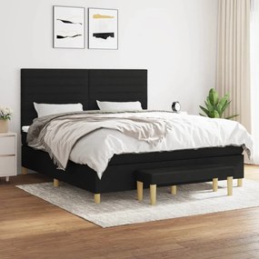 ΚΡΕΒΑΤΙ BOXSPRING ΜΕ ΣΤΡΩΜΑ ΜΑΥΡΟ 180X200 ΕΚ. ΥΦΑΣΜΑΤΙΝΟ 3137255