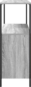 vidaXL Ντουλάπι μπάνιου με ράφια Γκρι Sonoma 76,5x35x95 εκ.