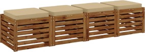vidaXL Μαξιλάρια καθιστικού 4 κομματιών VUGHT 4 pcs 100% Πολυεστέρας