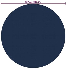 vidaXL Κάλυμμα Πισίνας Ηλιακό Μαύρο/Μπλε 527 εκ. από Πολυαιθυλένιο