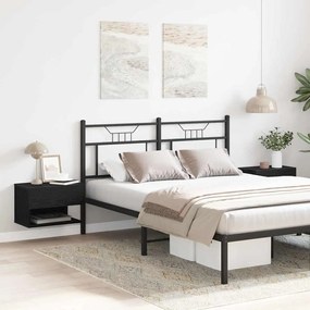 vidaXL Κομοδίνο 2 pcs Μαύρη δρυς 46 x 29.5 x 30 εκ. Επεξεργασμένο ξύλο