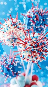 Intra Συλλεκτικό Ξύλινο Παζλ Plywood 4mm - Patriotic Cake Pops για τον εορτασμό της 4ης Ιουλίου Σε Ξύλινο Κουτί - Διαστάσεις: 10x10 cm – 25 κομμάτια