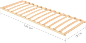 vidaXL Τελάρο Κρεβατιού με 13 Σανίδες 70 x 200 εκ.