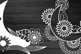 Intra απο ξύλο plywood 3mm-4mm πάχος – Διακόσμηση τοίχου Moon, Paper Cut Δίασταση  40x30 cm INTRAFABR-37306929