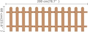 vidaXL Φράχτης Κήπου 200 x 60 εκ. από WPC