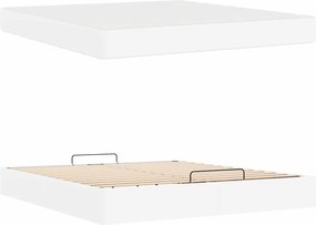 vidaXL Σκελετός κρεβατιού με στρώμα με στρώμα 2 pcs Λευκό PVC