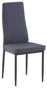 Καρέκλα 1001 42.5x44x96.5cm Grey Σετ 4τμχ Μέταλλο,Ύφασμα
