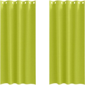vidaXL Κουρτίνες Μαύρης Ύφανσης με Δαχτυλίδια 2 pcs Πράσινο