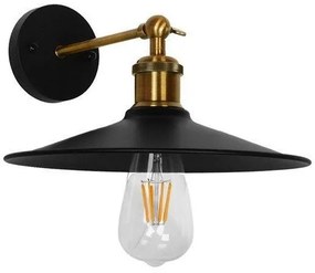 Απλίκα Φωτιστικό Τοίχου Μαύρο Φ26 GloboStar MINIMALL 01039-1039-Μαύρο 01039