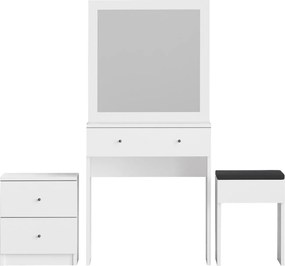 Τουαλέτα Μακιγιάζ Λευκό GRUBA 65x35x139