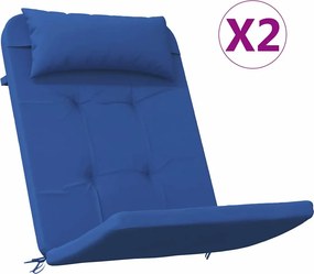 vidaXL Μαξιλάρια για καρέκλες 2 pcs Ύφασμα Όξφορντ Μπλε