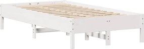 vidaXL Σκελετός Κρεβατιού Χωρίς Στρώμα Λευκό 100x200 εκ. Μασίφ Πεύκο